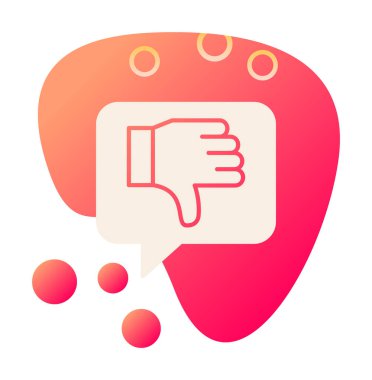 Hoşlanmıyorum. Web simgesi basit illüstrasyon 