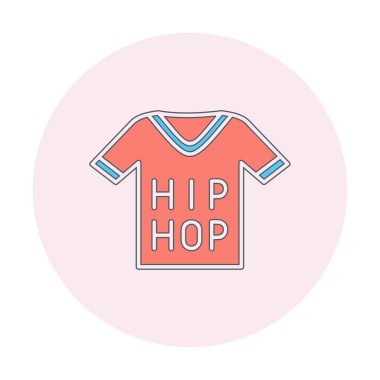 Hip hop metniyle Jersey, vektör illüstrasyonu  