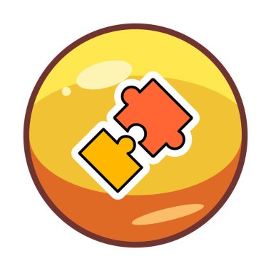 yapboz çizgisi ikon vektör çizimi  