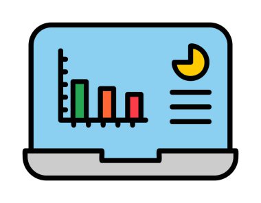 Analitik simge tasarım şablonu izole edilmiş vektör illüstrasyonu