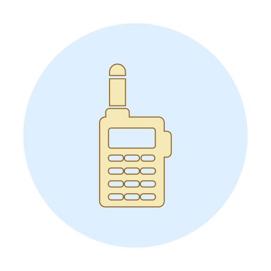 Basit düz telsiz vektör illüstrasyon tasarımı