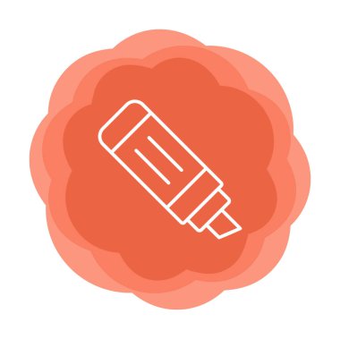 İşaretleyici. Web simgesi basit illüstrasyon                       