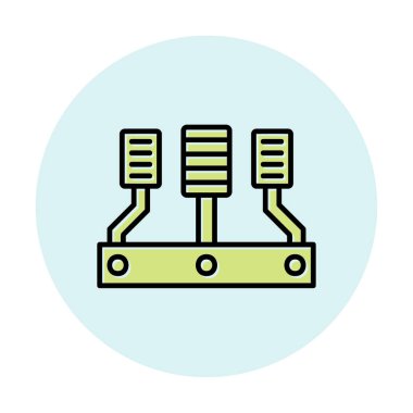 Araba Hızlandırıcı düz simgesi, vektör illüstrasyonu 