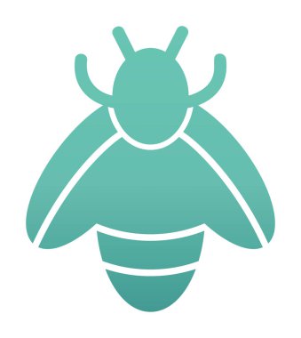 Şirin Arı simgesi, vektör çizim        