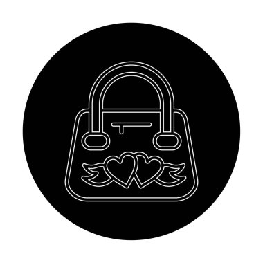 el çantası web simgesi, vektör çizim