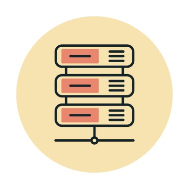 Veri sunucu simgesinin vektör illüstrasyonu 