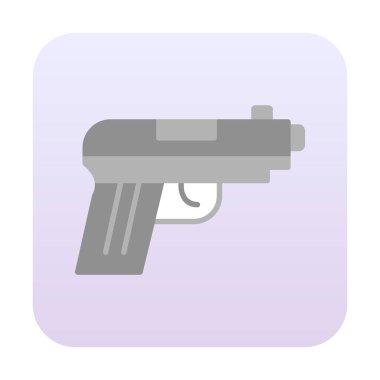 askeri tabanca ikonu vektör illüstrasyonu 