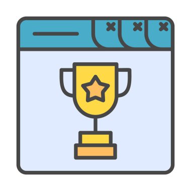 kupa ikonu vektör illüstrasyonu 