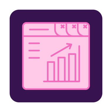 büyüme grafik simgesini, vektör çizim