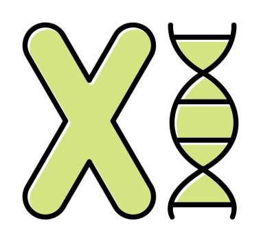 Basit Kromozom ikon vektör tasarımı