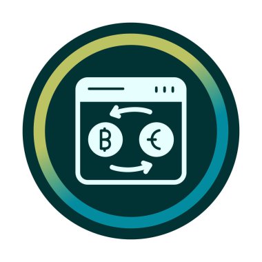 döviz kuru web sitesi vektör simgesi