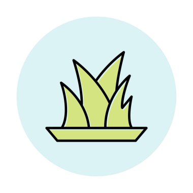 Çim simgesi, vektör illüstrasyonu 