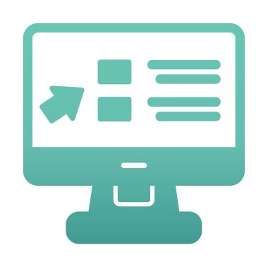 Basit Online Course Üniversitesi simgesi, vektör illüstrasyonu