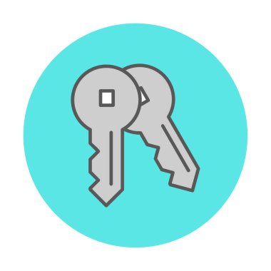 anahtar simgesi. düz dizayn. vektör illüstrasyonu 