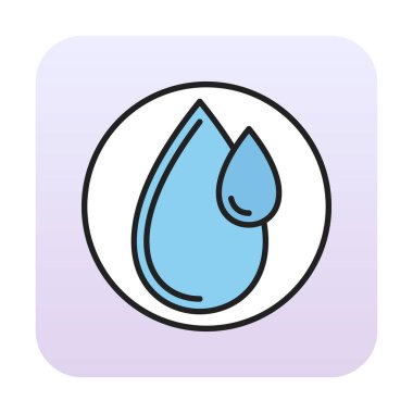 su damlası ağ simgesi, vektör illüstrasyonu 