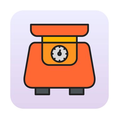 ölçekli düz simge, vektör illüstrasyonu