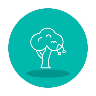 Kiraz Ağacı web simgesi, vektör illüstrasyonu