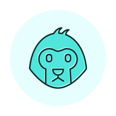 Basit maymun yüzü resimlemesi  