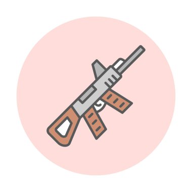 Makine Tüfeği vektör illüstrasyonu