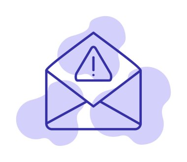 Basit çöp posta harfi simgesi, vektör illüstrasyonu