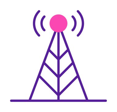 Basit anten simgesi, vektör illüstrasyonu