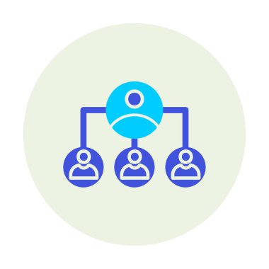 Basit Organizasyon hiyerarşisi simgesi, vektör illüstrasyonu