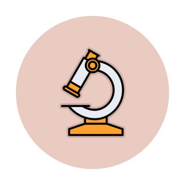  Mikroskop. simge vektör illüstrasyon tasarımı