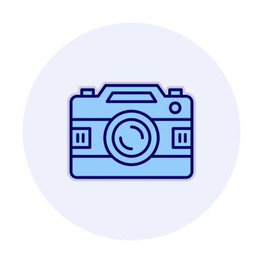 Basit kamera simgesi vektör illüstrasyonu