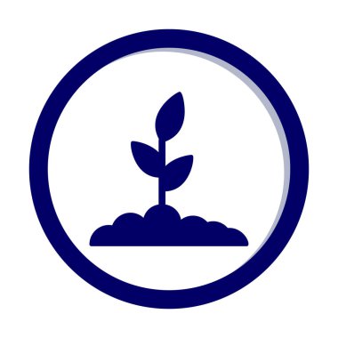 Yapraklı saksıda bitki, vektör çizimi 