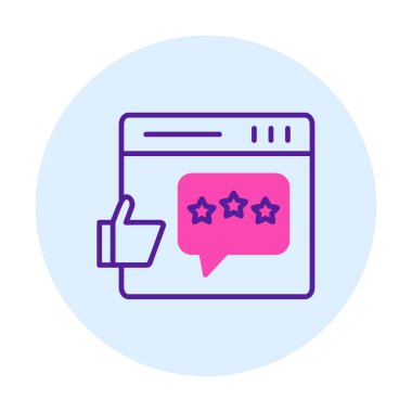  düz geribildirim simgesi vektör çizimi tasarımı