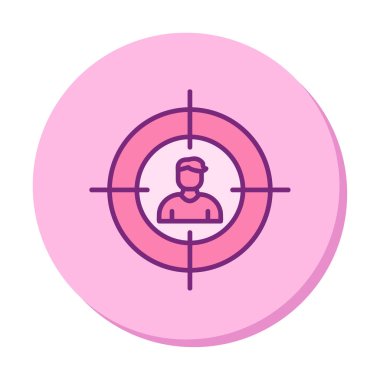 Hedef düz simge. Vektör illüstrasyonu