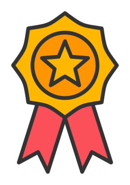  Ödül satırı ikon vektör illüstrasyonu  