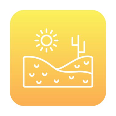 Çöl manzarası ikonu vektör illüstrasyon tasarımı