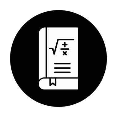 Matematik kitabı. Web simgesi basit illüstrasyon                         