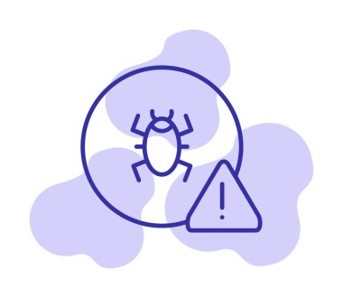 Basit düz CD virüs vektör çizimi