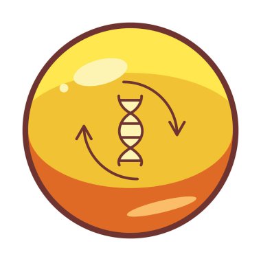 DNA simgesinin basit düz molekülü