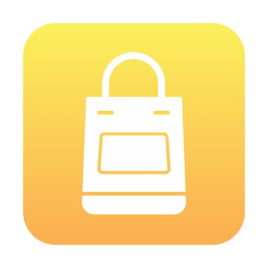 Alışveriş poşeti simgesi, vektör illüstrasyonu basit tasarım