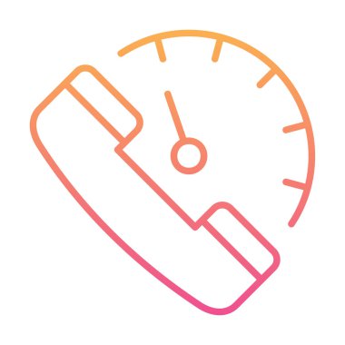 Basit 24 Saat Telefon Desteği simgesi, vektör illüstrasyonu