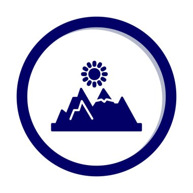 dağ simgesinin vektör illüstrasyonu