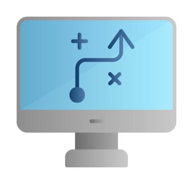 Basit Strateji simgesi, vektör illüstrasyonu