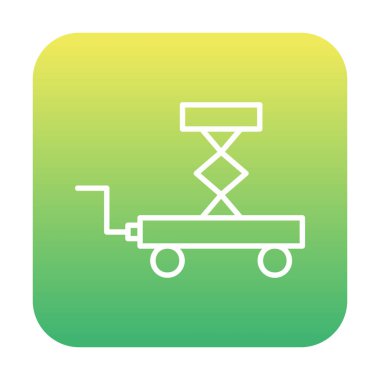 Makas kaldırma simgesi tasarımı, vektör illüstrasyonu