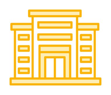 Alışveriş merkezi simgesi. Alışveriş merkezi oluşturma simgesi, vektör illüstrasyonu 