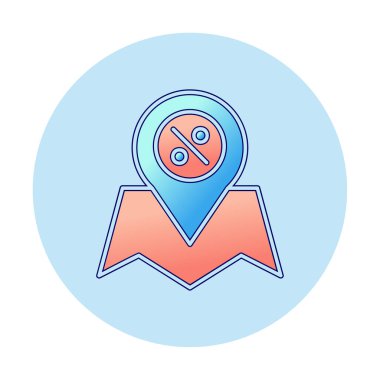 konum pin simgesi, vektör illüstrasyonu basit tasarım