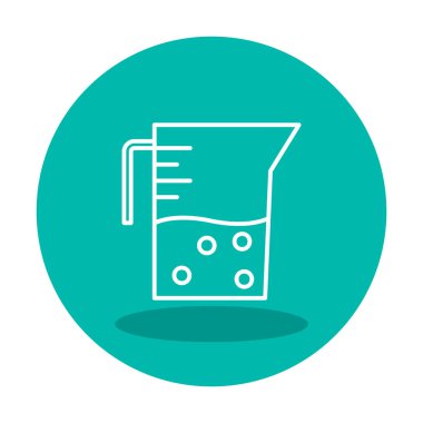 Beaker modern simgesinin vektör illüstrasyonu                          