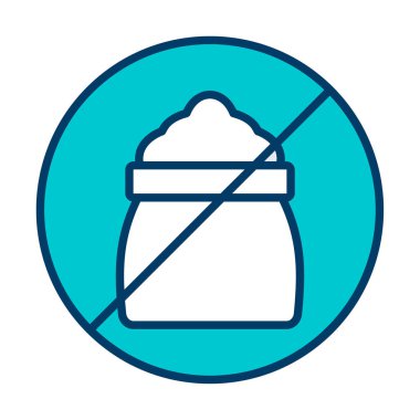 Şeker işareti yok, vektör illüstrasyonu  