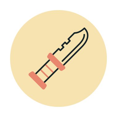 askeri bıçak ikonu vektör illüstrasyon sembolü tasarımı