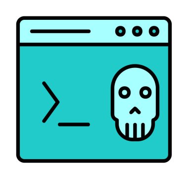 bilgisayar terminali simgesi, vektör illüstrasyonu basit tasarım