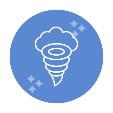 Tornado Simgesi, basit vektör illüstrasyonu