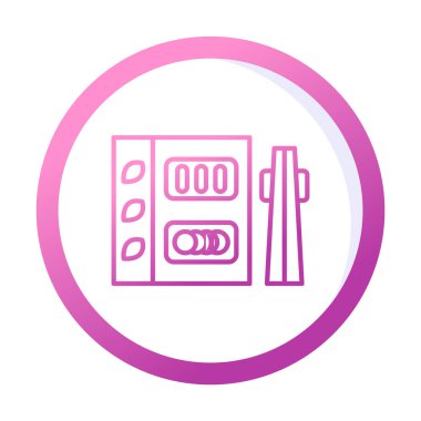 Basit Japon Bento kutusu simgesi, vektör illüstrasyonu