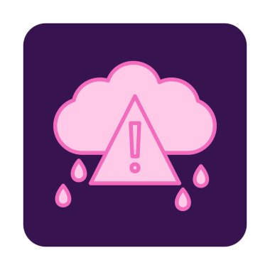 Basit Hava Uyarısı simgesi, vektör illüstrasyonu